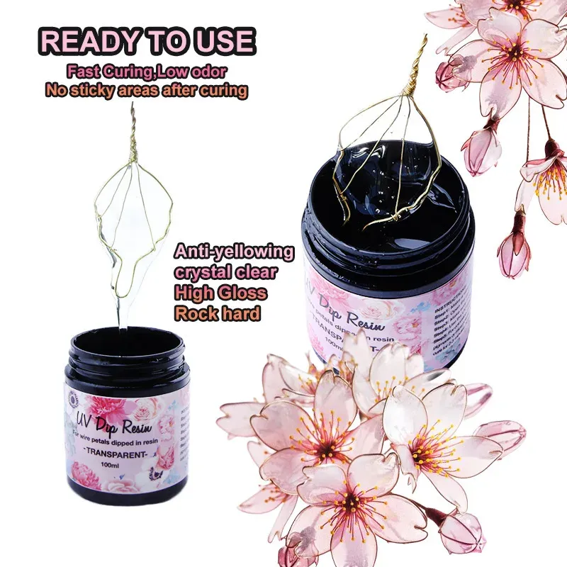 Colle résine UV 40 à 100 ml séchage rapide pour bijoux