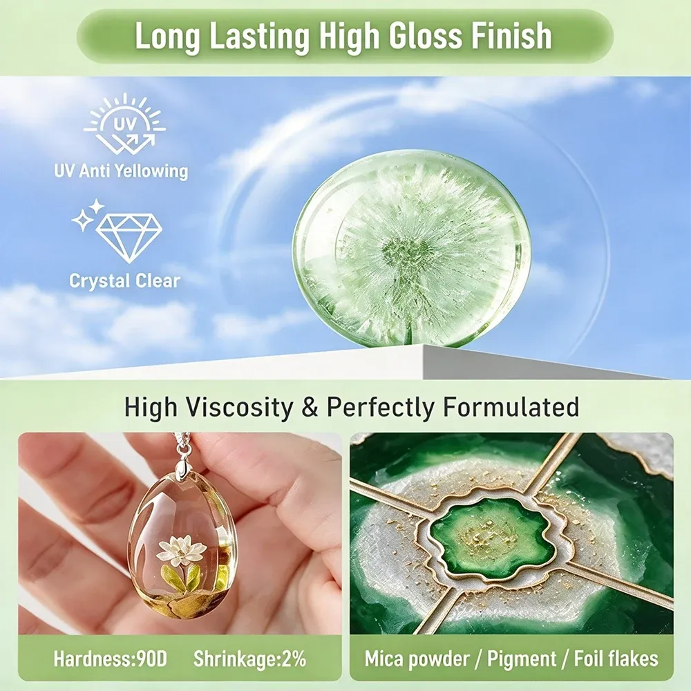 Colle résine UV 50 ml cristal sans jaunissement pour bijoux