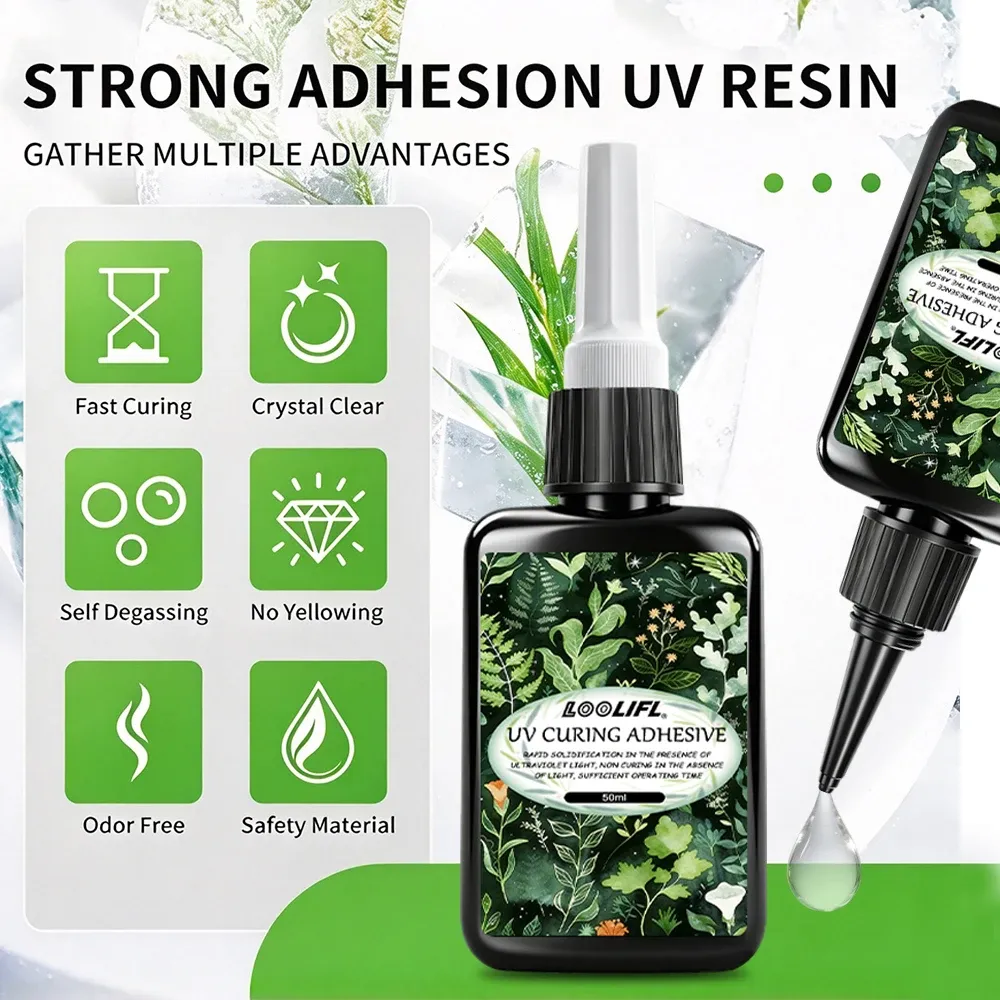 Colle résine UV 50 ml cristal sans jaunissement pour bijoux