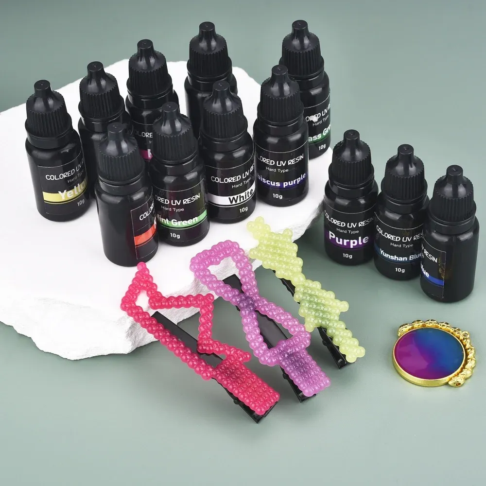 Colle résine UV couleur 10 ml séchage rapide pour bijoux