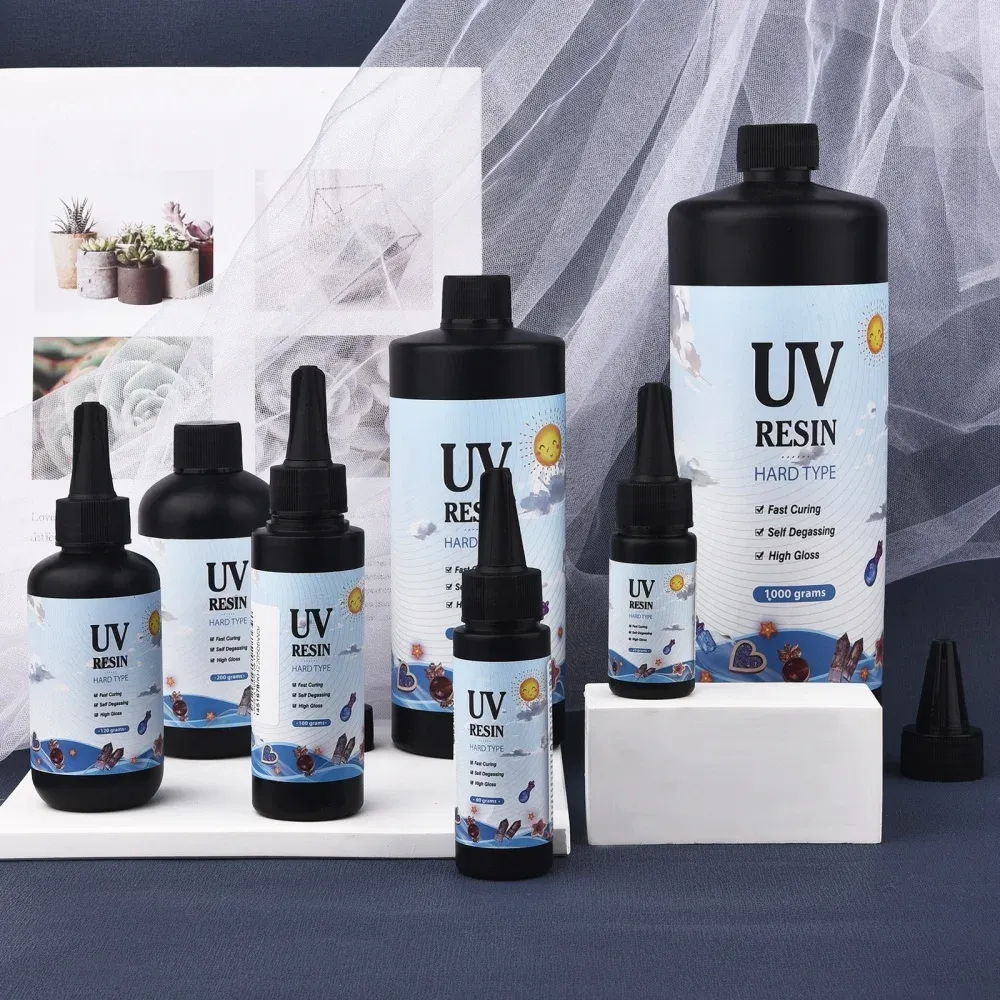 Colle résine UV dure 100 g à 500 g transparente