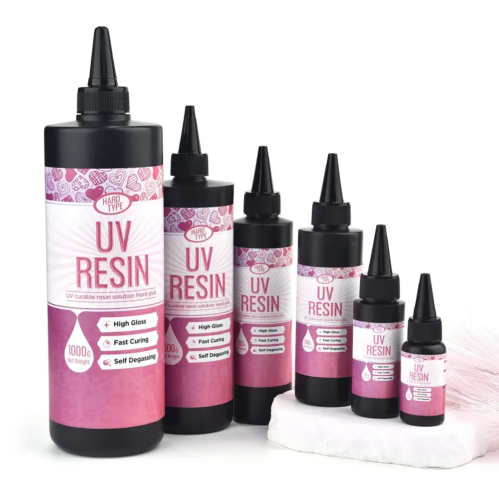 Colle résine UV dure 100 g à 500 g transparente