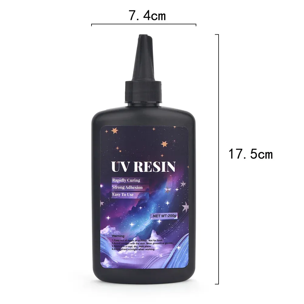 Colle résine UV dure séchage rapide 25 à 250 g pour bijoux DIY