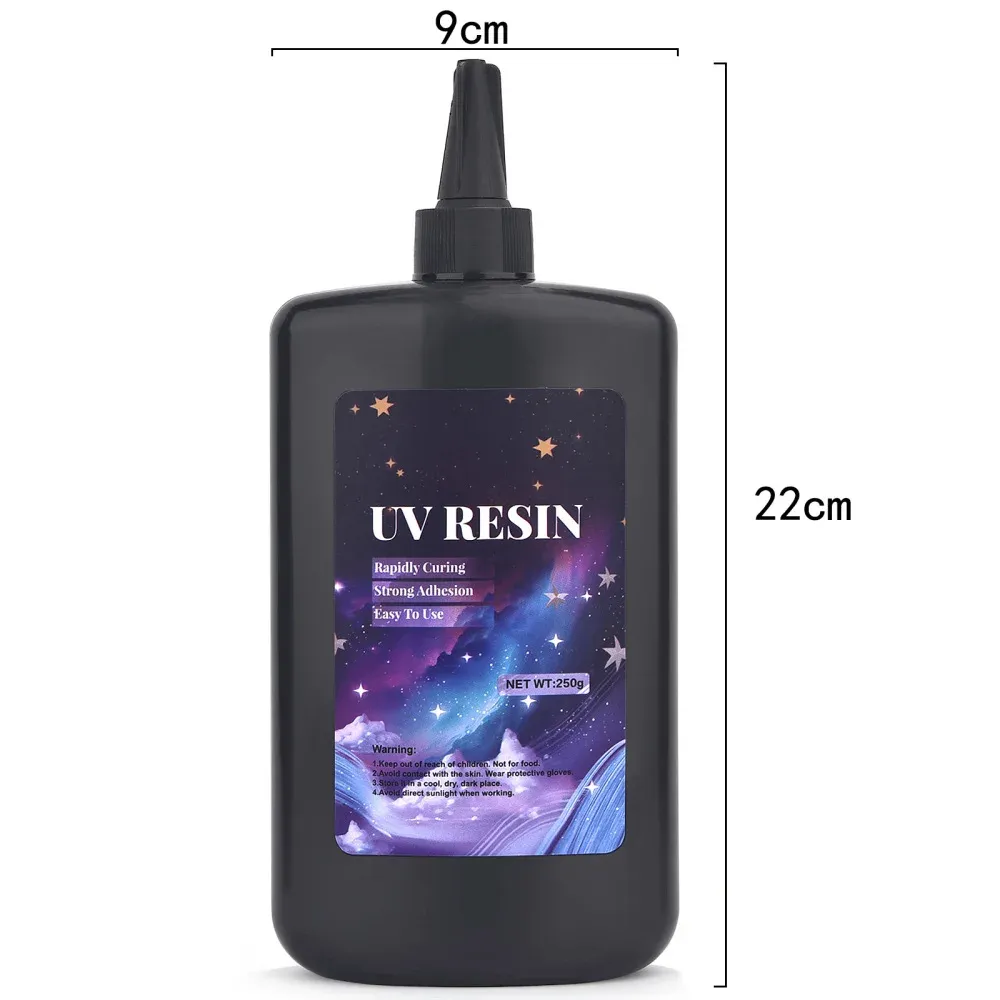 Colle résine UV dure séchage rapide 25 à 250 g pour bijoux DIY