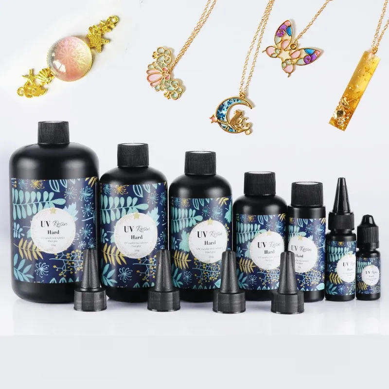 Colle résine UV dure transparente 100 à 1000 g pour bijoux