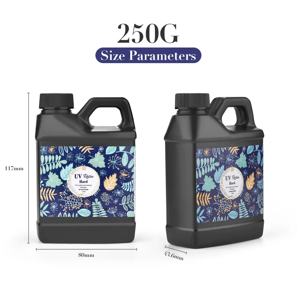 Colle résine UV dure transparente 250 à 1000 g pour bijoux DIY