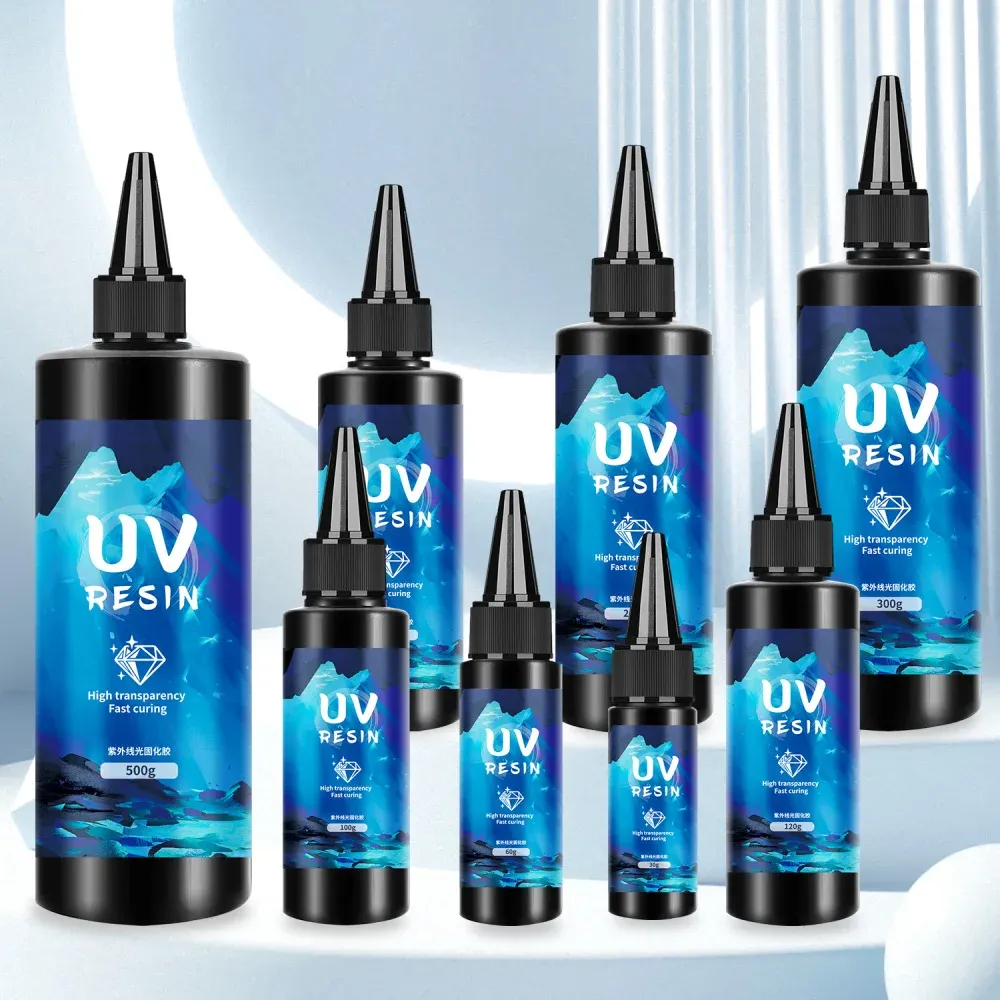 Colle résine UV dure transparente 30 à 1000 g séchage rapide