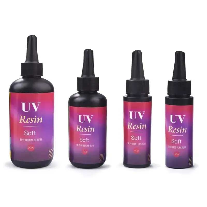 Colle résine UV souple 50 à 200 g séchage rapide pour bijoux