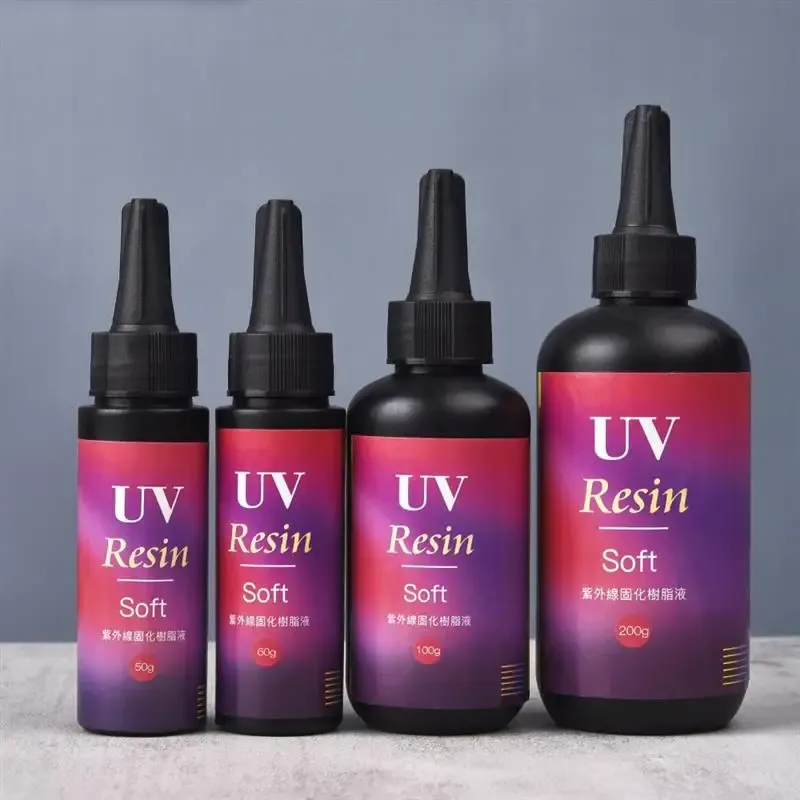 Colle résine UV souple 50 à 200 g séchage rapide pour bijoux