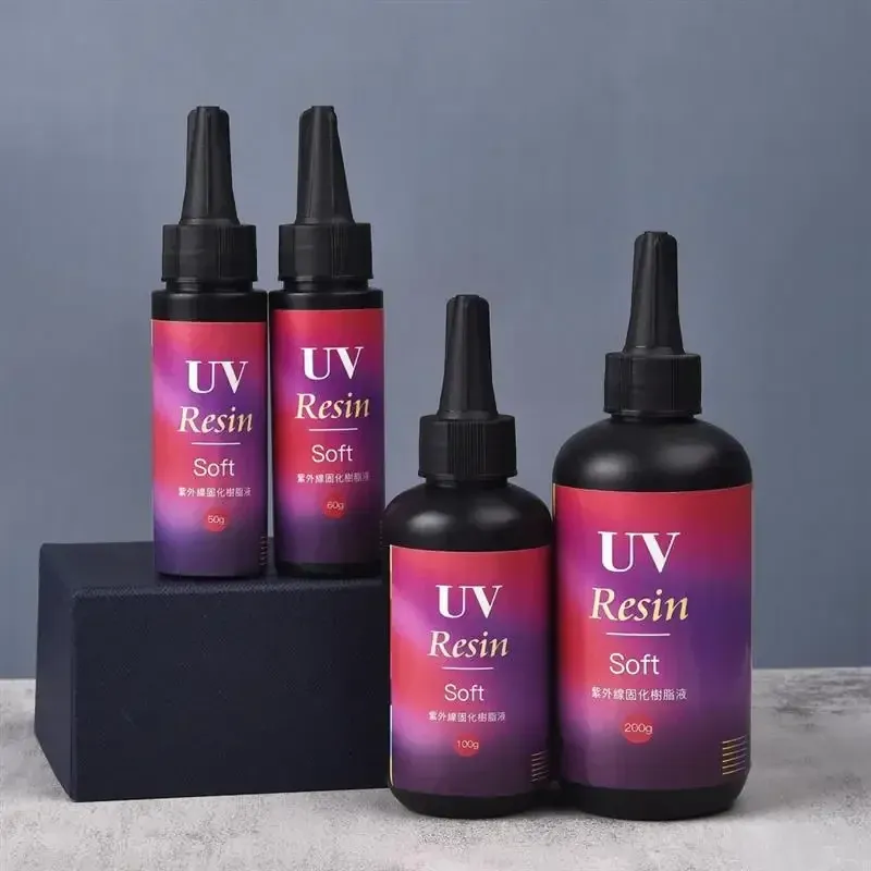 Colle résine UV souple 50 à 200 g séchage rapide pour bijoux