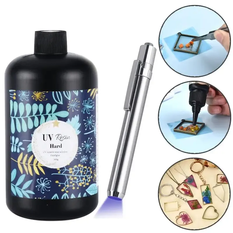 Colle résine UV transparente 10 à 500 g séchage rapide