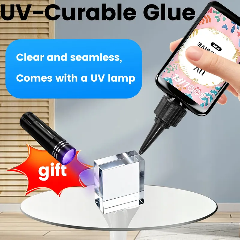Colle UV polymérisation rapide 50g pour bijoux verre cristal