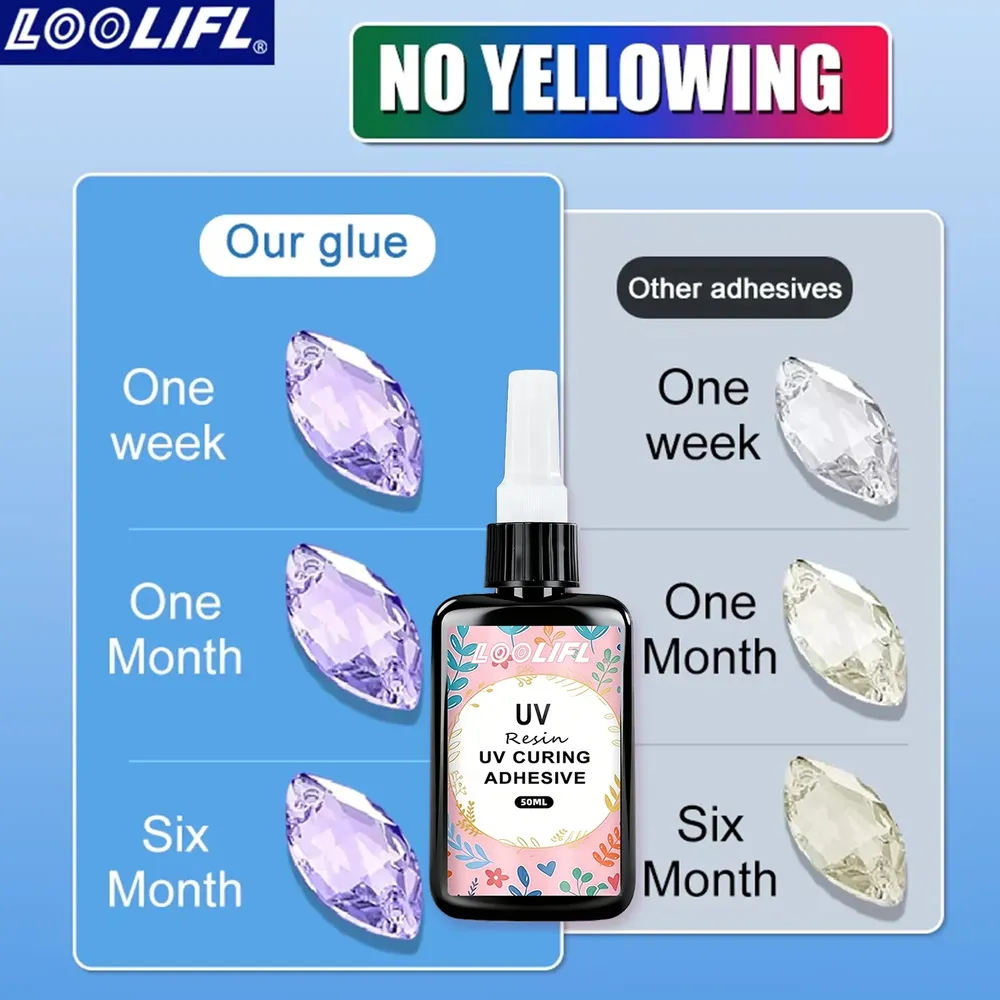 Colle UV polymérisation rapide 50g pour bijoux verre cristal