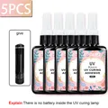 Colle UV polymérisation rapide 50g pour bijoux verre cristal – Couleur UV-R-50ML-5PCS