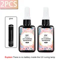 Colle UV polymérisation rapide 50g pour bijoux verre cristal – Couleur UV-R-50ML-2PCS