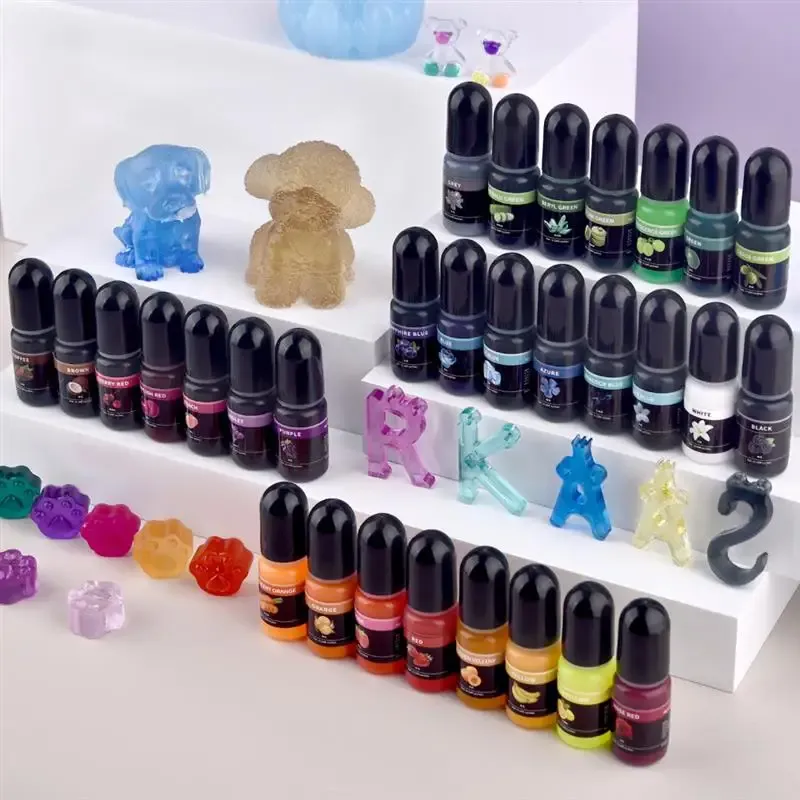 Colorant liquide 30 couleurs pour résine et bijoux