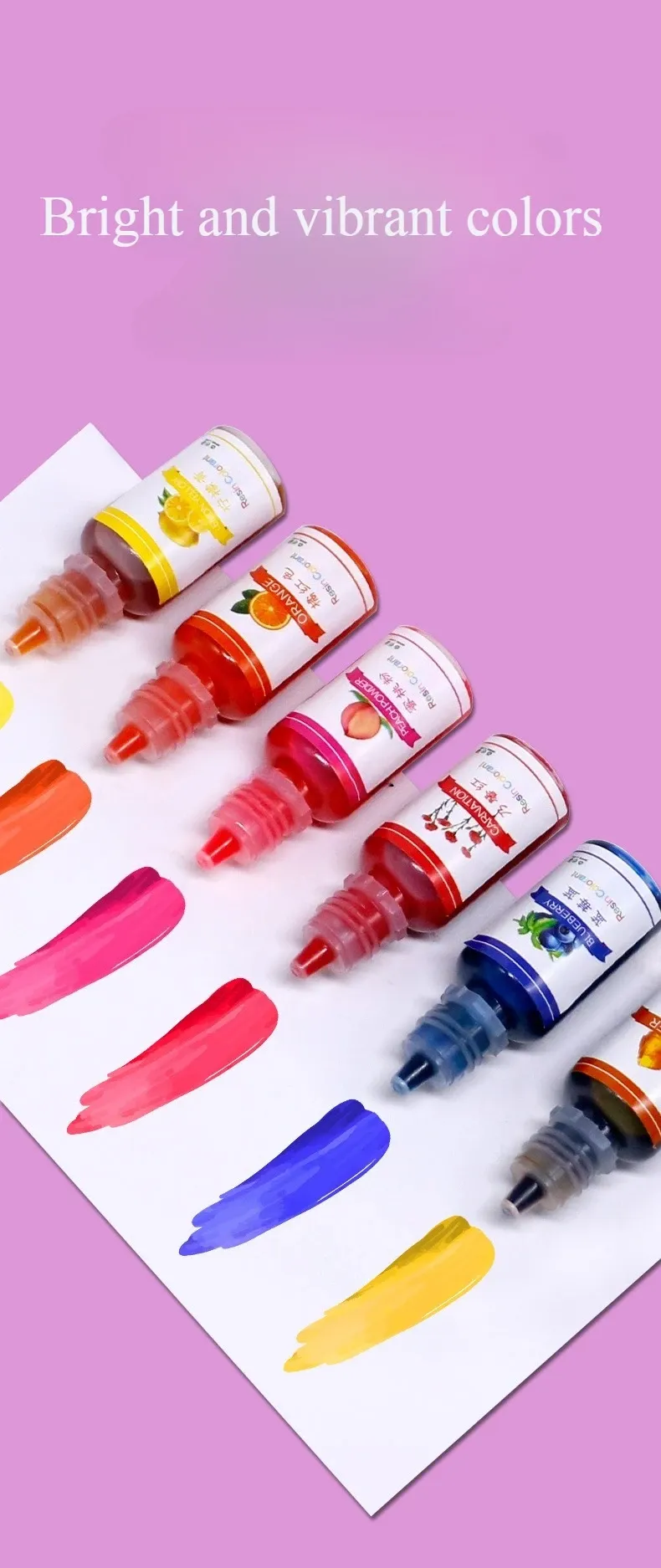 Colorant liquide concentré 12 couleurs pour résine
