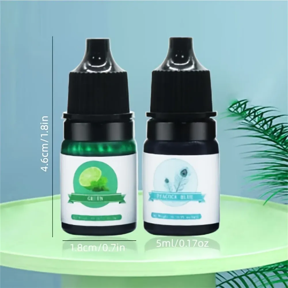 Colorant liquide concentré translucide 10 couleurs pour résine