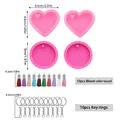Ensemble 4 ou 24 moules résine cœur et rond – Couleur 24pcs H-R Set