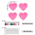 Ensemble 4 ou 24 moules résine cœur et rond – Couleur 24pcs Heart Set