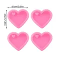 Ensemble 4 ou 24 moules résine cœur et rond – Couleur 4pcs Heart Mold