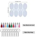 Ensemble moules silicone rond et ovale pour bijoux – Couleur 8Oval Set