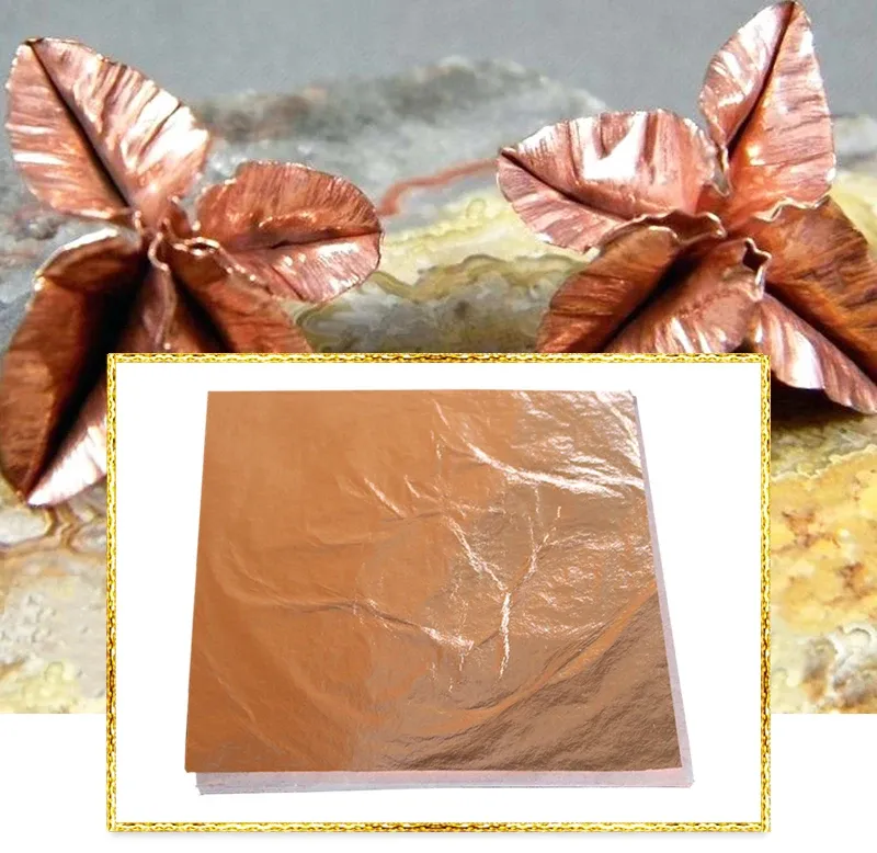 Feuille cuivre pur 14 et 16 cm pour dorure artisanat