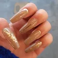 Feuilles d'imitation cuivre or rose argent pour nail art – 4
