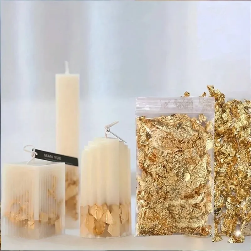 Feuilles d'imitation or argent cuivre pour nail art