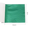 Feuilles d'or imitation 10 pièces 8x8.5 cm pour artisanat – Couleur Cyan