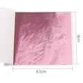 Feuilles d'or imitation 10 pièces 8x8.5 cm pour artisanat – Couleur Rose