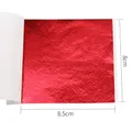 Feuilles d'or imitation 10 pièces 8x8.5 cm pour artisanat – Couleur Rouge