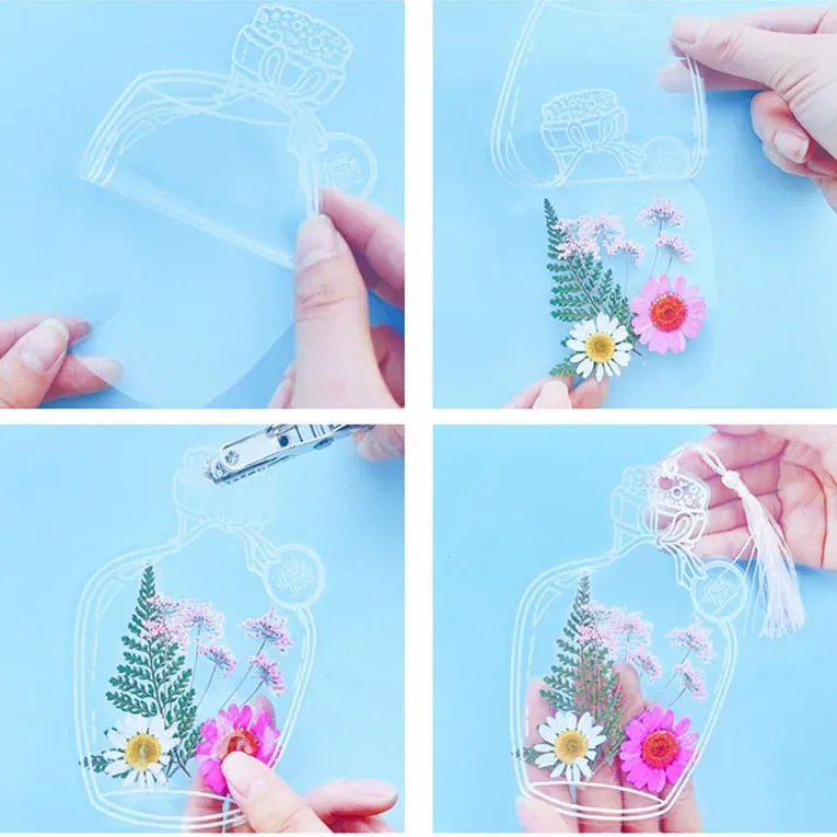Fleurs séchées et feuilles pressées pour marque-pages et résine