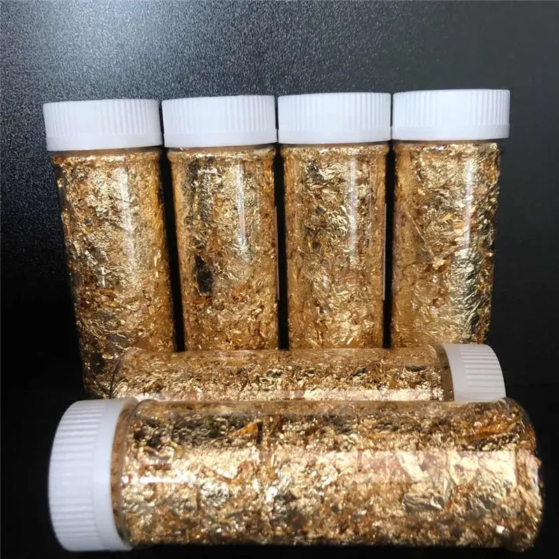 Flocons de feuille d'or pur 2 à 5 g pour artisanat