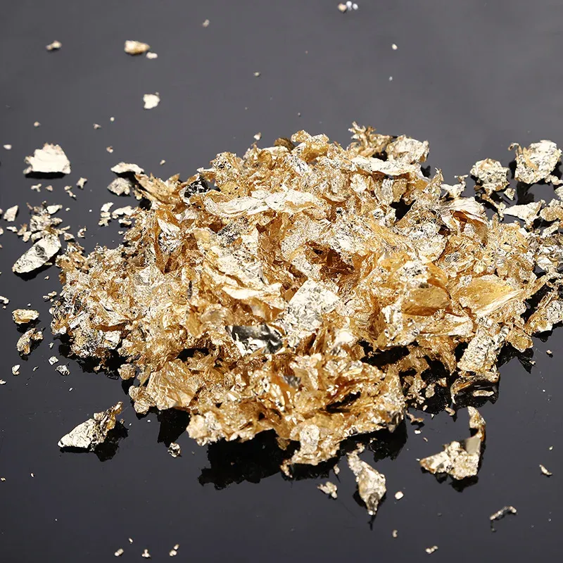 Flocons de feuille d'or pur 2 à 5 g pour artisanat