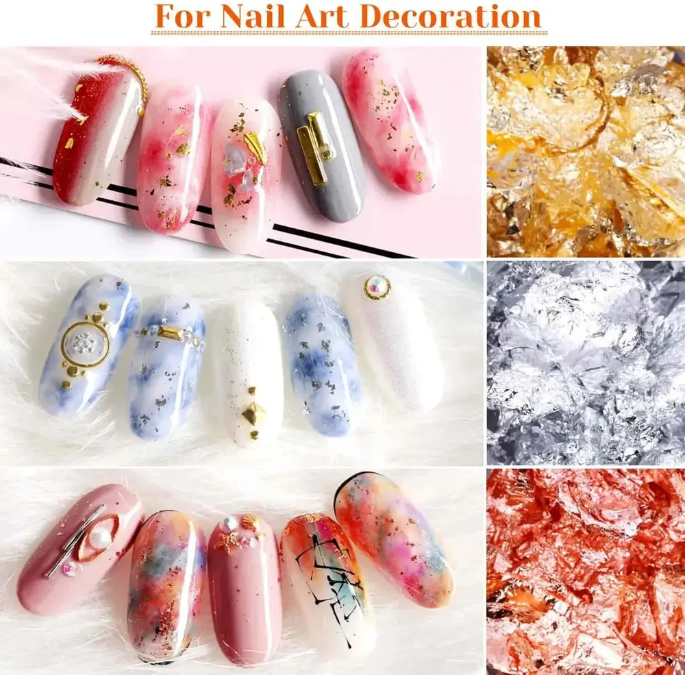 Flocons et paillettes feuilles d'or pour résine et nail art