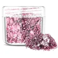 Flocons et paillettes feuilles d'or pour résine et nail art – Couleur pink