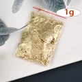 Flocons feuilles d'or imitation 1 à 10 g pour nail art – Couleur 1g golden
