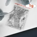 Flocons feuilles d'or imitation 1 à 10 g pour nail art – Couleur 1g slivery