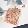 Flocons feuilles d'or imitation 1 à 10 g pour nail art – Couleur 2g rose gold color
