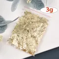 Flocons feuilles d'or imitation 1 à 10 g pour nail art – Couleur 3g golden