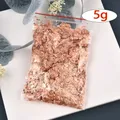 Flocons feuilles d'or imitation 1 à 10 g pour nail art – Couleur 5g rose gold color
