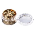 Flocons feuilles noires et or pour nail art et résine – Couleur Antique Gold