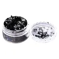 Flocons feuilles noires et or pour nail art et résine – Couleur Black
