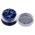 Flocons feuilles noires et or pour nail art et résine – Couleur Blue