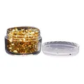 Flocons feuilles noires et or pour nail art et résine – Couleur Imitation Copper
