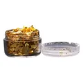 Flocons feuilles noires et or pour nail art et résine – Couleur Imitation Gold