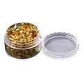 Flocons feuilles noires et or pour nail art et résine – Couleur K Gold