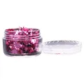 Flocons feuilles noires et or pour nail art et résine – Couleur Peach Red