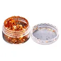Flocons feuilles noires et or pour nail art et résine – Couleur Rose Gold